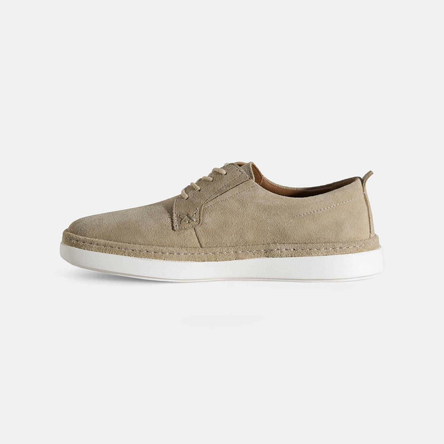 Erkek Bej Bağcıklı Süet Günlük Ayakkabı