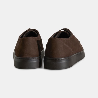  Erkek Kahve Bağcıklı Nubuk Deri Günlük Ayakkabı