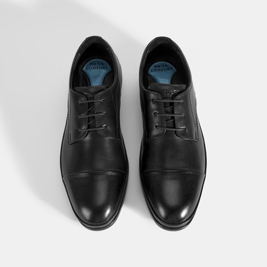  Erkek Siyah DesaComfort Deri Klasik Ayakkabı