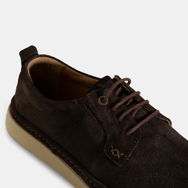 Erkek Kahve Bağcıklı Süet Günlük Ayakkabı