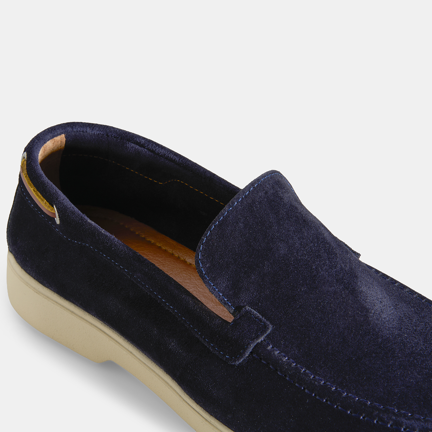  Erkek Lacivert Süet Deri Loafer