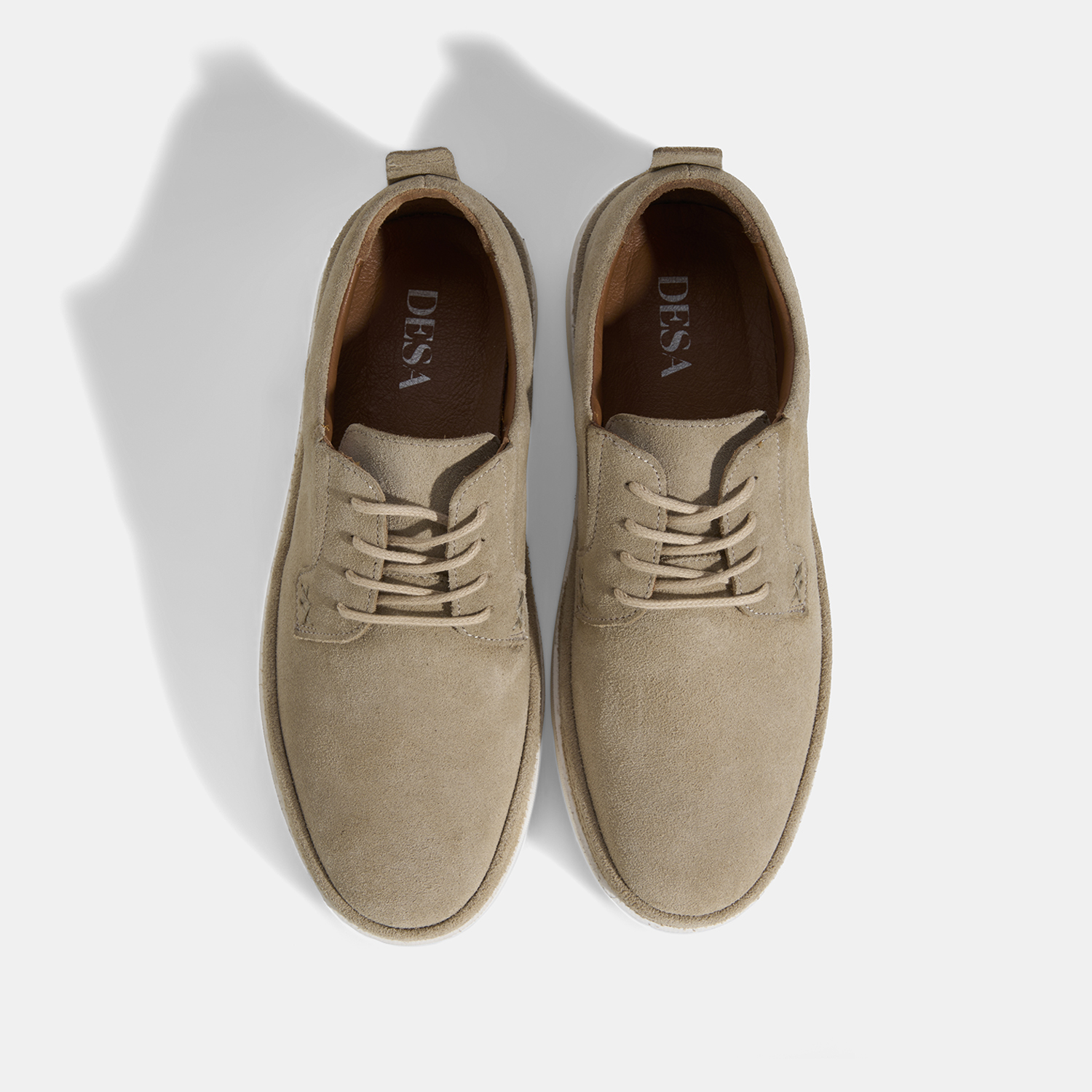  Erkek Bej Bağcıklı Süet Günlük Ayakkabı
