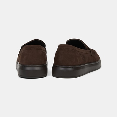  Erkek Kahve Nubuk Deri Loafer