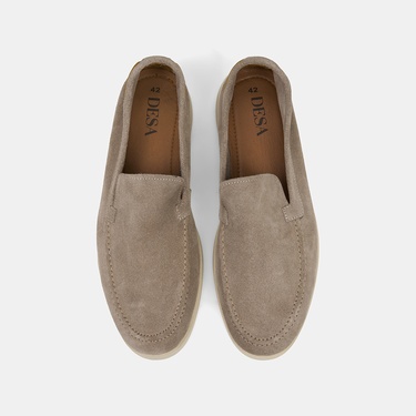  Erkek Vizon Süet Deri Loafer