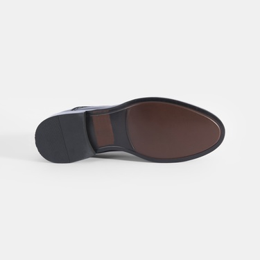  Erkek Siyah Bağcıklı Klasik Deri Ayakkabı