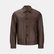 Erkek Kahve Gömlek Yakalı Deri Ceket