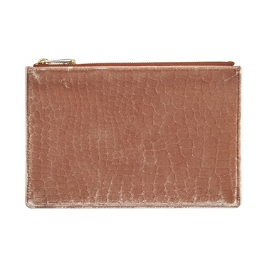  Bej Kadın Kadife Cüzdan