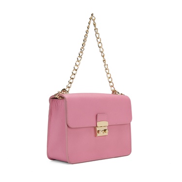  Vital Pembe Kadın Deri Omuz Çantası