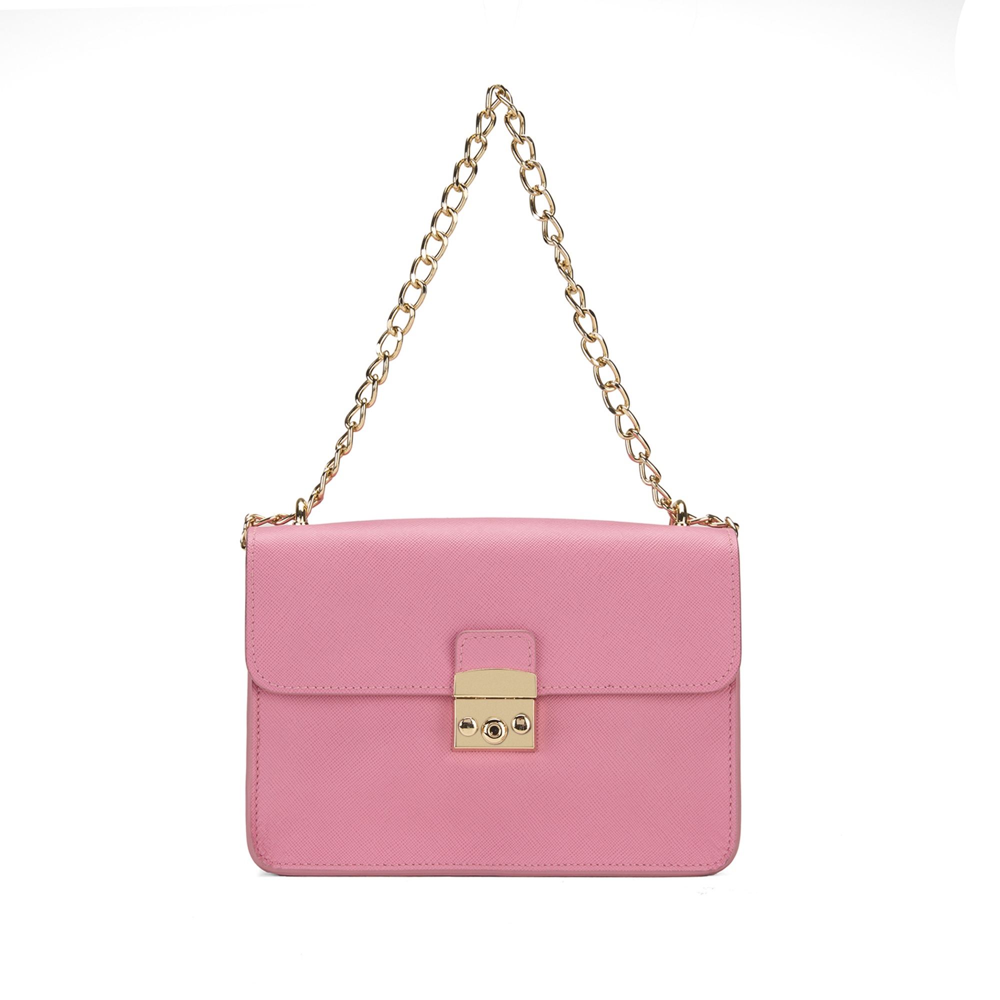 Vital Pembe Kadın Deri Omuz Çantası