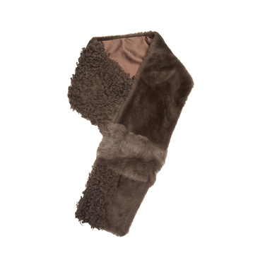  Miranna Kahve Kadın Kürk Şal Yaka