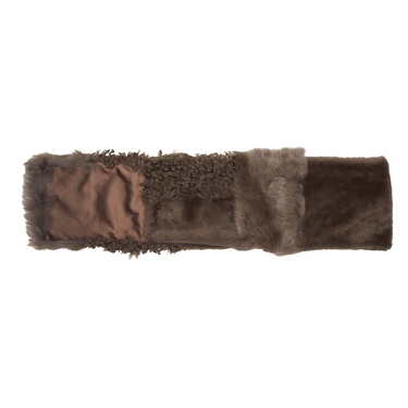  Miranna Kahve Kadın Kürk Şal Yaka