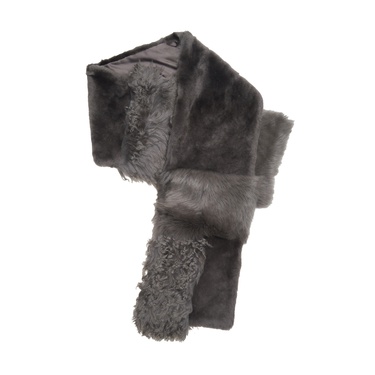  Miranna Gri Kadın Kürk Şal Yaka