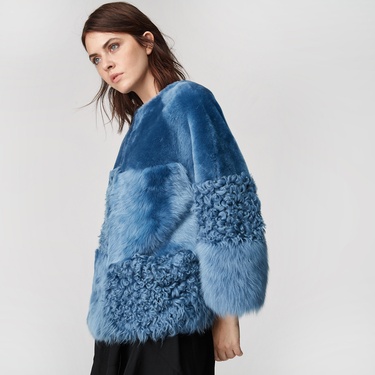  Mavi Enriqua Kadın Kürk Mont