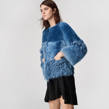  Mavi Enriqua Kadın Kürk Mont