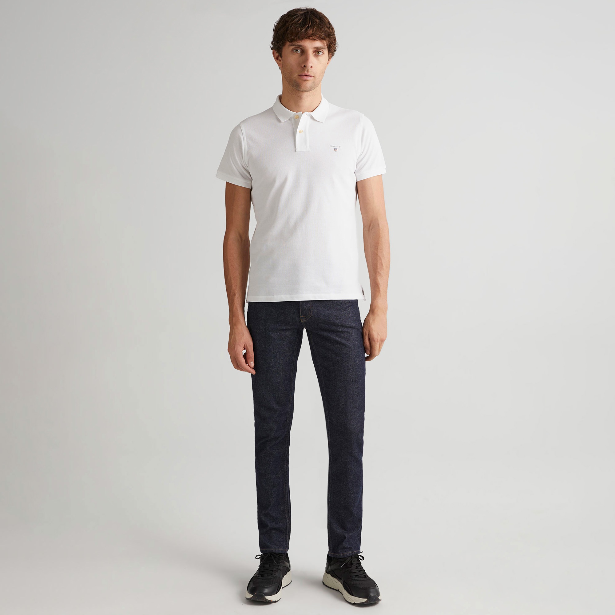 GANT Erkek Beyaz Regular Fit Polo