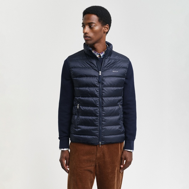  GANT Erkek Lacivert Regular Fit Dik Yaka Kapitone Yelek