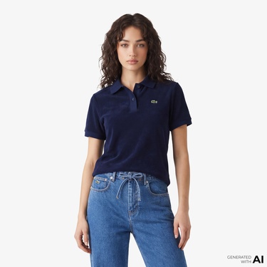  Kadın Slim Fit Lacivert Polo