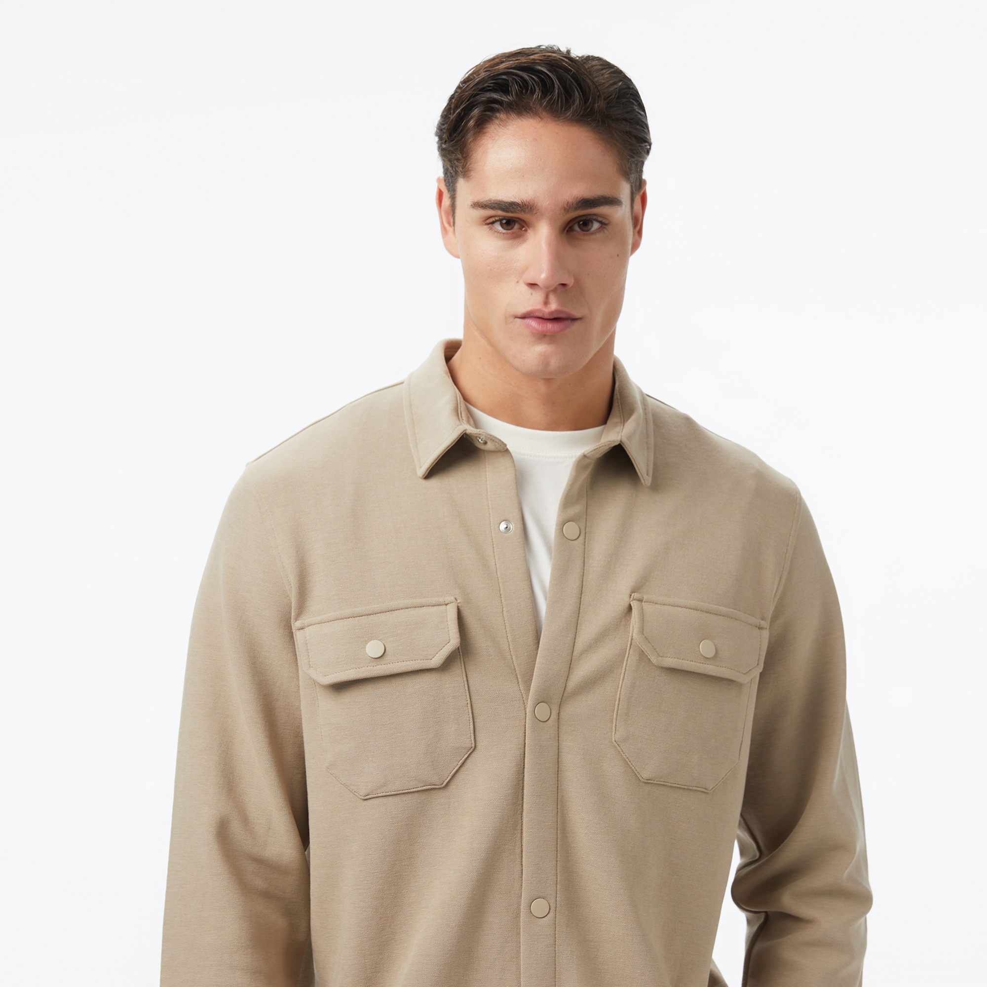 Nautica Erkek Bej Classic Fit Gömlek