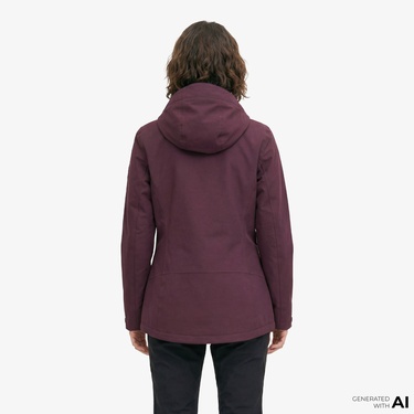  Jack Wolfskin Moonrise 3in1 Kadın Mor Ceket