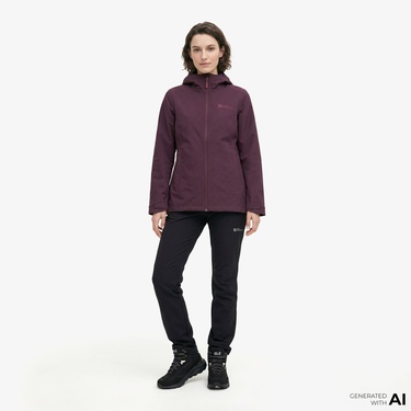  Jack Wolfskin Moonrise 3in1 Kadın Mor Ceket