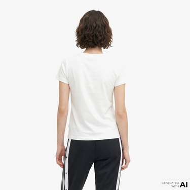  adidas Adicolor Trefoil Kadın Beyaz T-Shirt