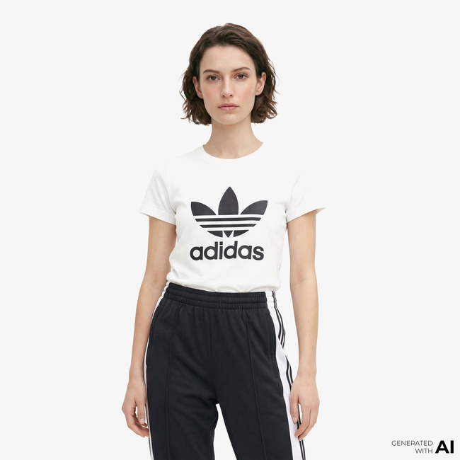  adidas Adicolor Trefoil Kadın Beyaz T-Shirt
