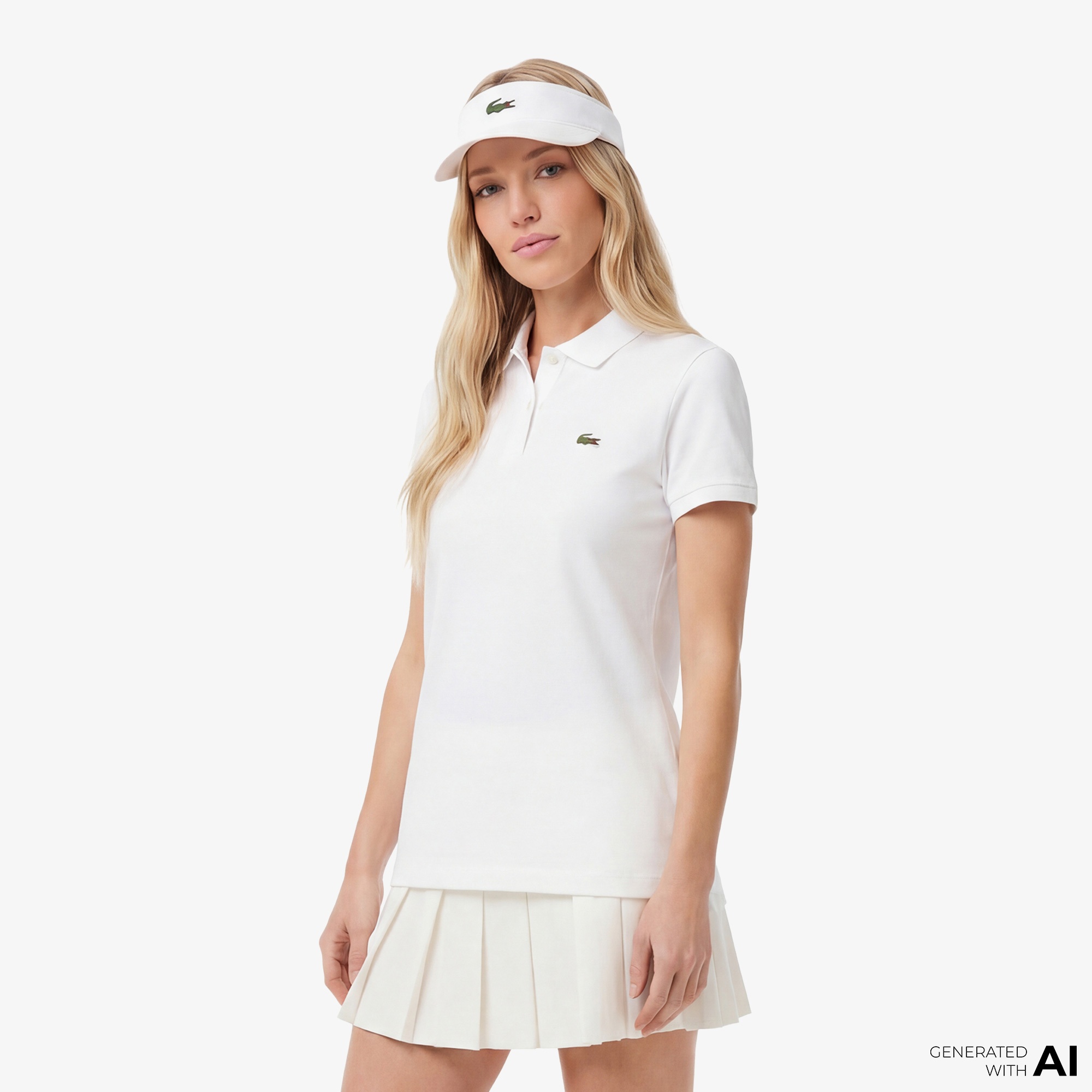 Kadın Regular Fit Organik Pamuk Beyaz Polo