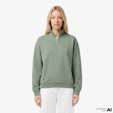  Heavy Fleece Zipper Neck Sweatshirt