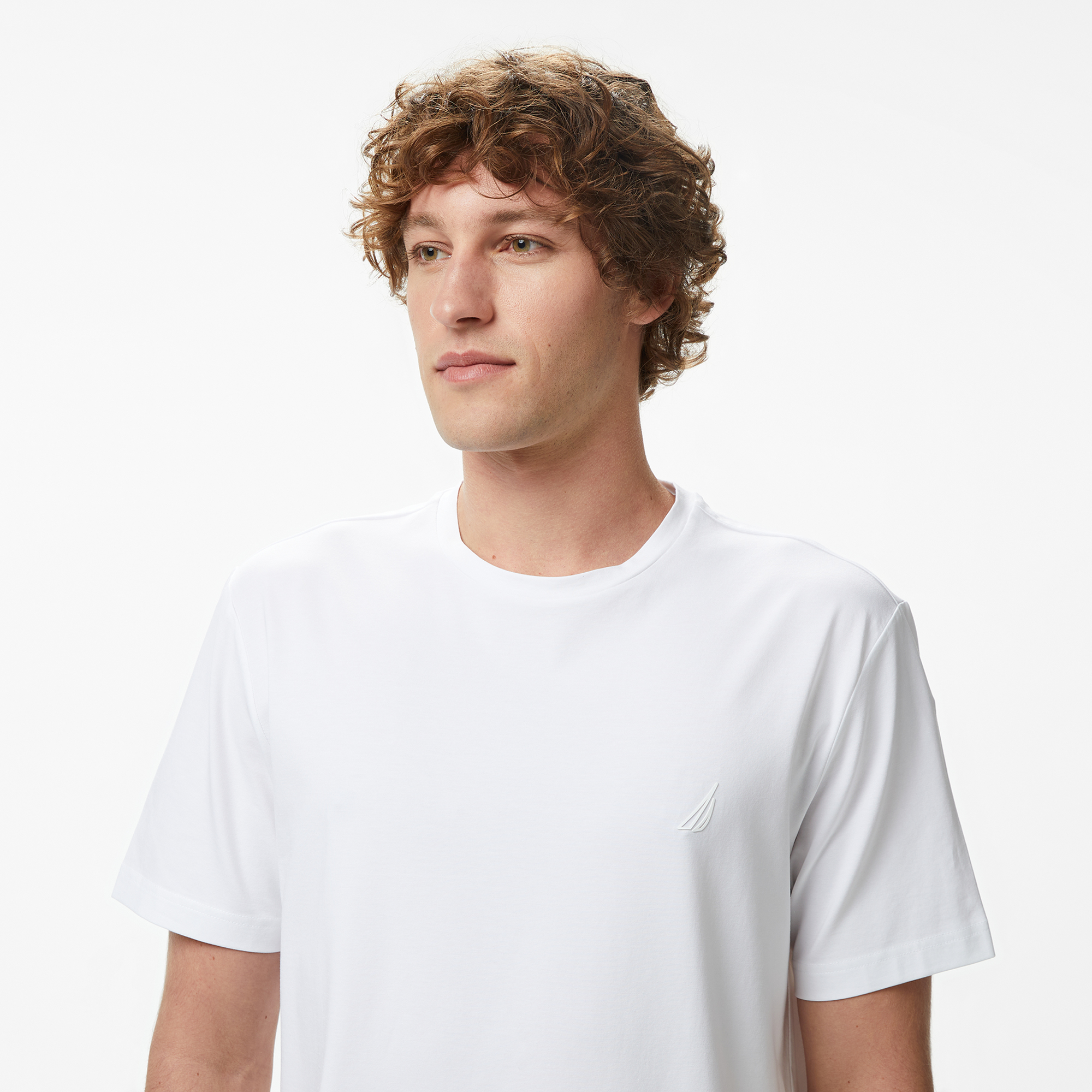  Nautica Erkek Beyaz Regular Fit T-Shirt