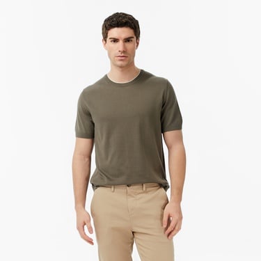  Nautica Erkek Yeşil Regular Fit Kısa Kollu Triko