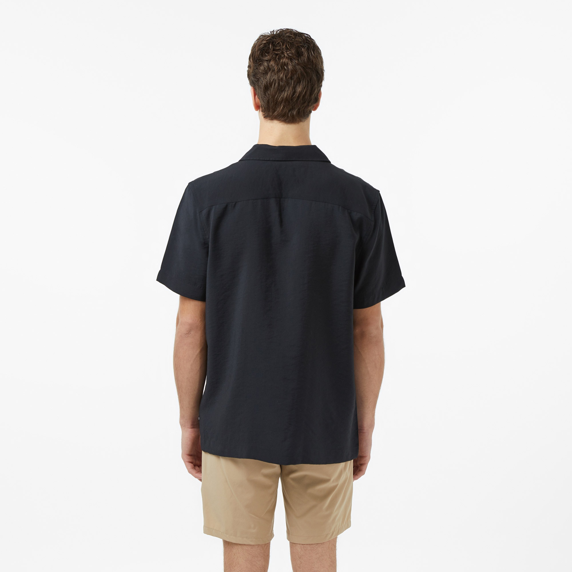 Nautica Erkek Siyah Regular Fit Kısa Kollu Gömlek