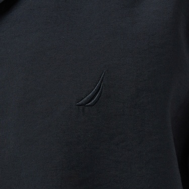  Nautica Erkek Siyah Regular Fit Kısa Kollu Gömlek