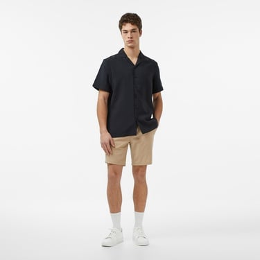  Nautica Erkek Siyah Regular Fit Kısa Kollu Gömlek