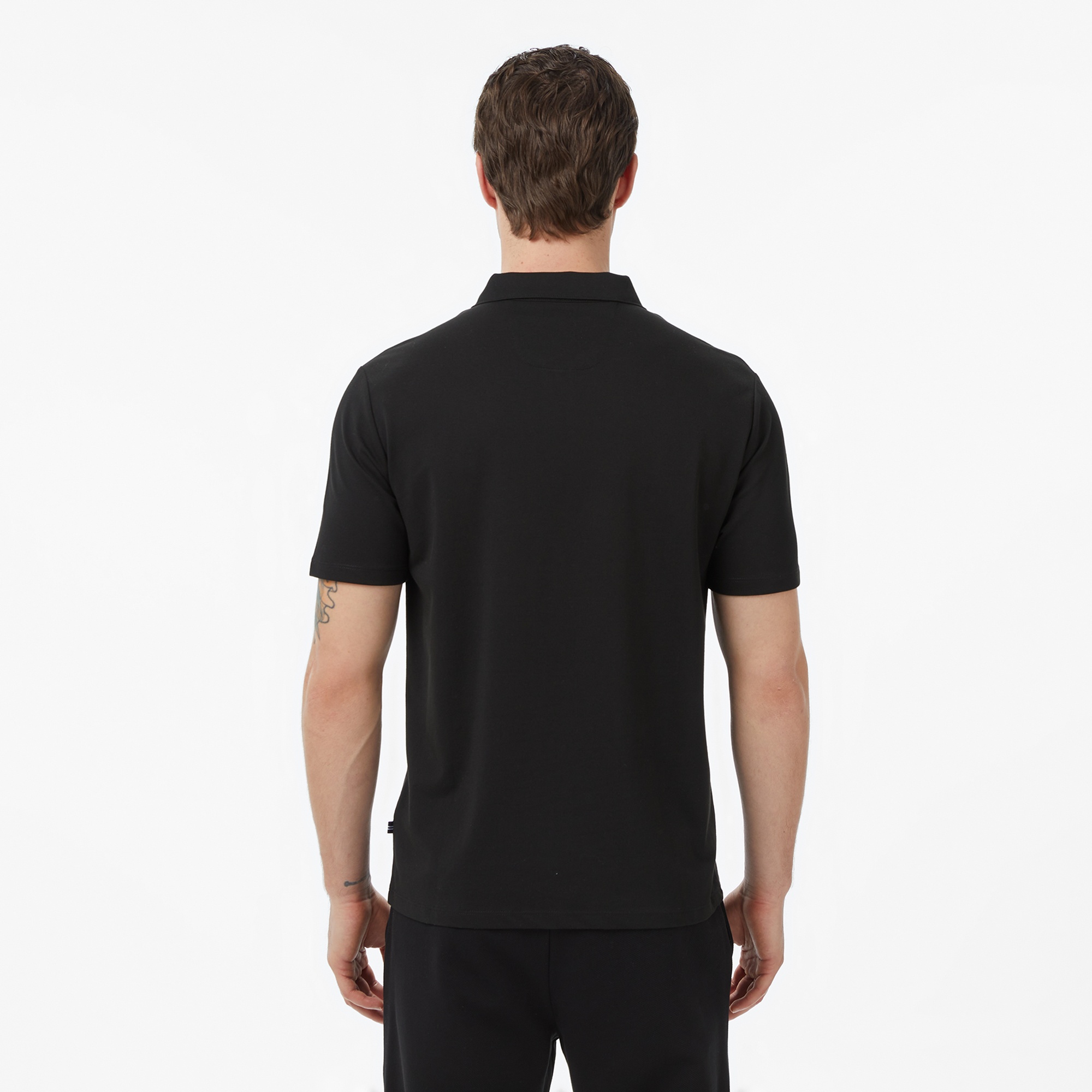 Nautica Erkek Siyah Regular Fit Polo Yaka T-Shirt