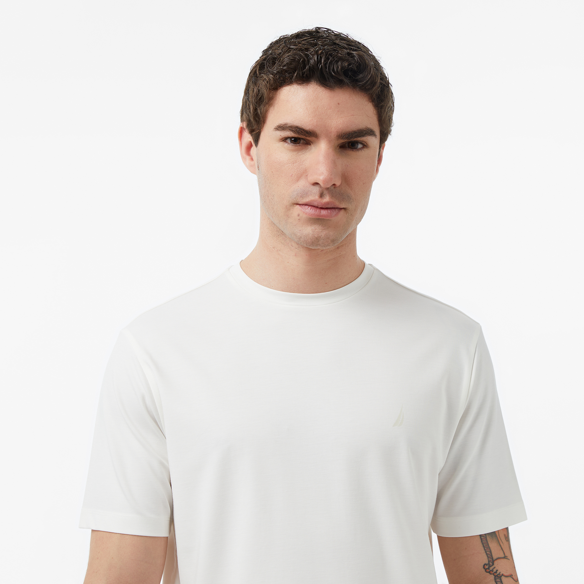  Nautica Erkek Krem Regular Fit T-Shirt