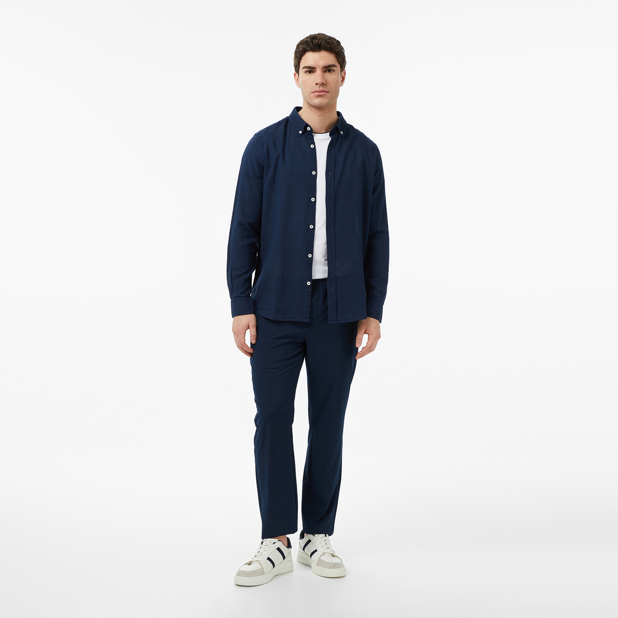 Nautica Erkek Lacivert Regular Fit Gömlek