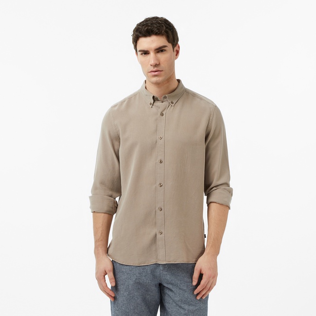  Nautica Erkek Bej Regular Fit Gömlek