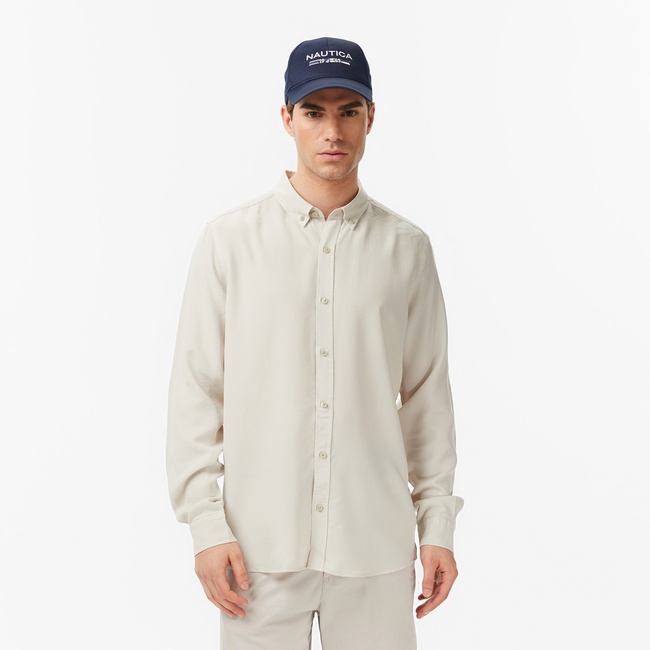  Nautica Erkek Gri Regular Fit Gömlek