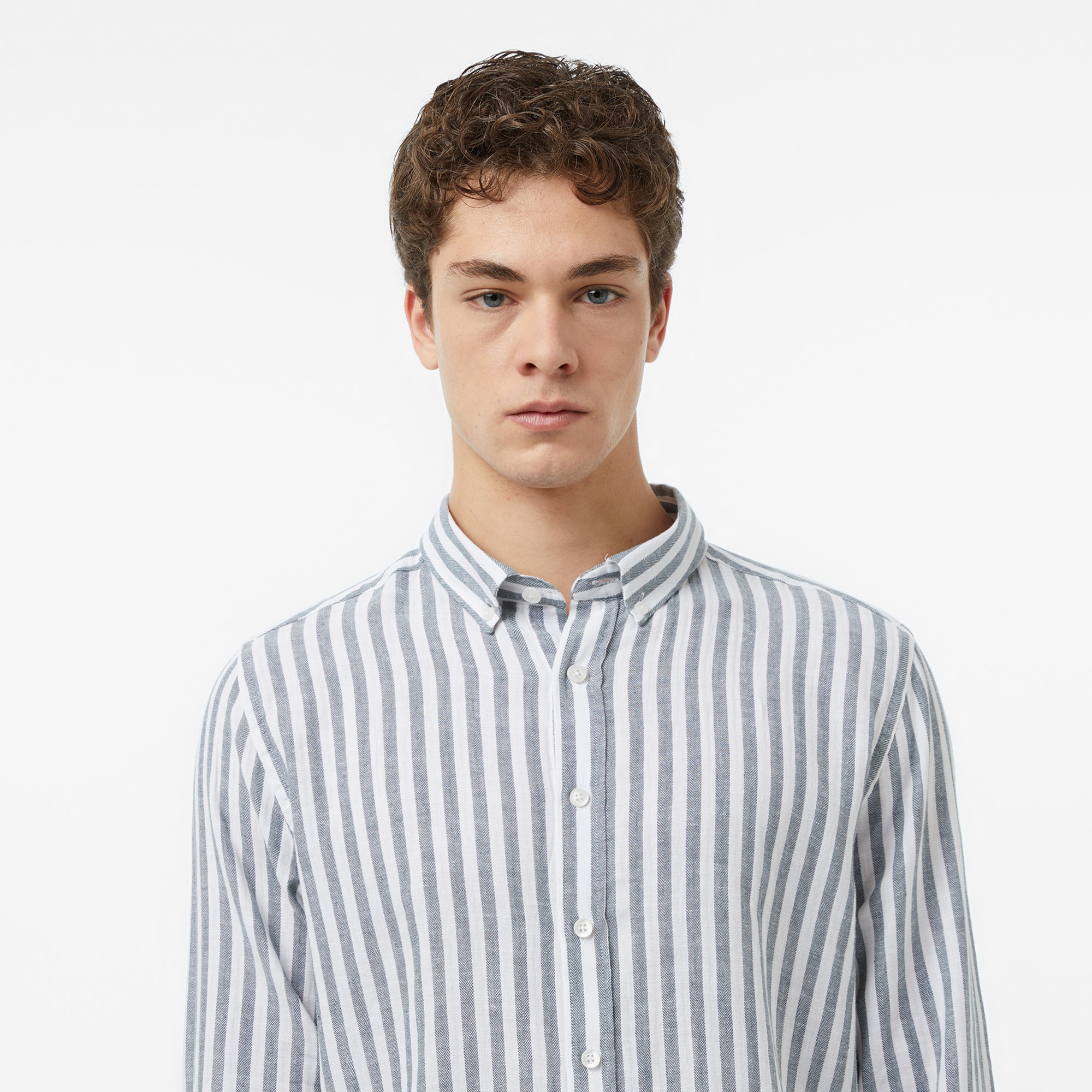 Nautica Erkek Yeşil Regular Fit Çizgili Gömlek