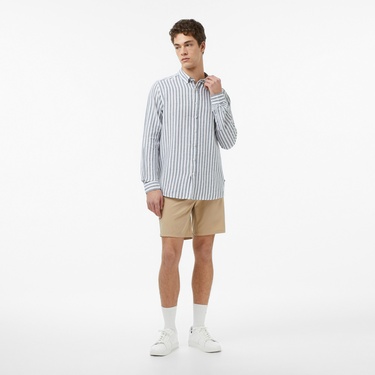  Nautica Erkek Yeşil Regular Fit Çizgili Gömlek