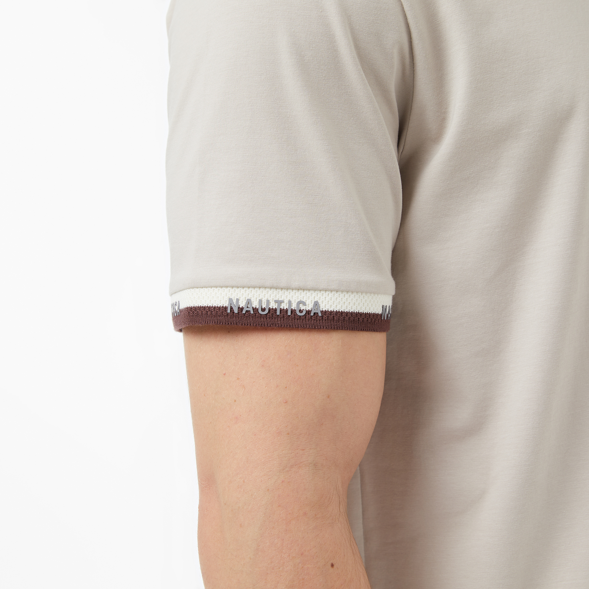  Nautica Erkek Bej Regular Fit T-Shirt