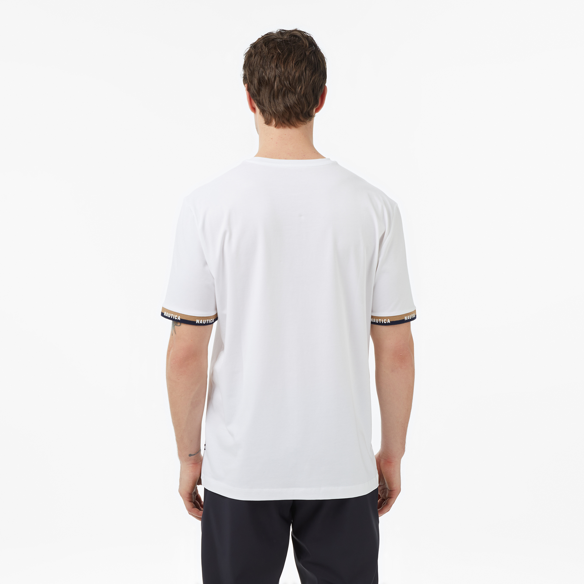 Nautica Erkek Beyaz Regular Fit T-Shirt