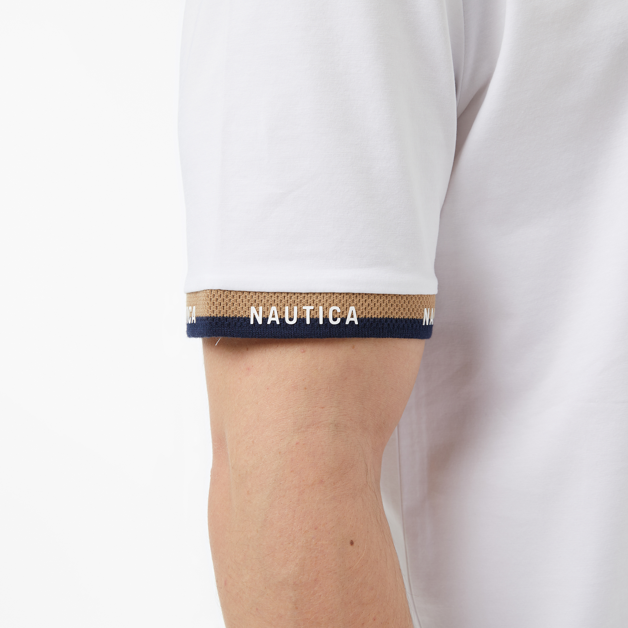  Nautica Erkek Beyaz Regular Fit T-Shirt