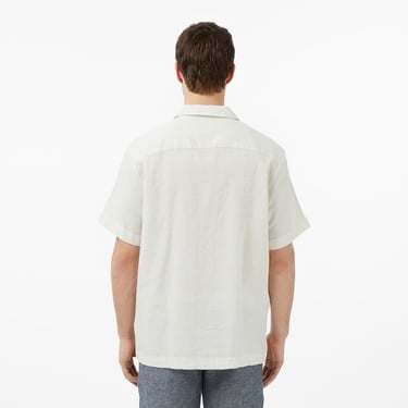  Nautica Erkek Krem Regular Fit Kısa Kollu Gömlek