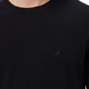  Nautica Erkek Siyah Regular Fit Kısa Kollu Triko