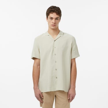  Nautica Erkek Bej Regular Fit Kısa Kollu Gömlek