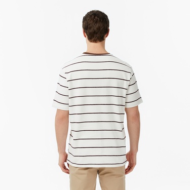  Nautica Erkek Kahverengi Regular Fit Çizgili T-Shirt