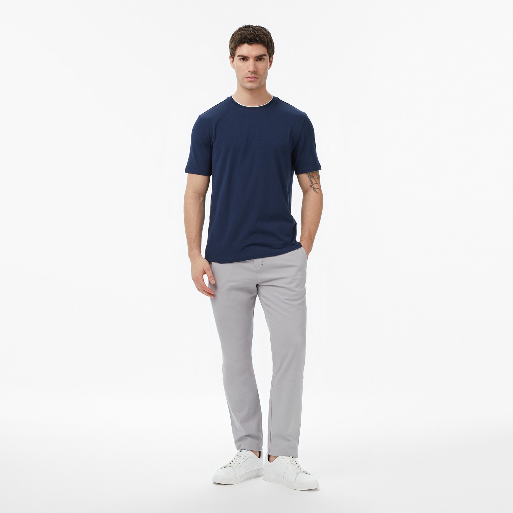 Nautica Erkek Gri Tapered Pantolon