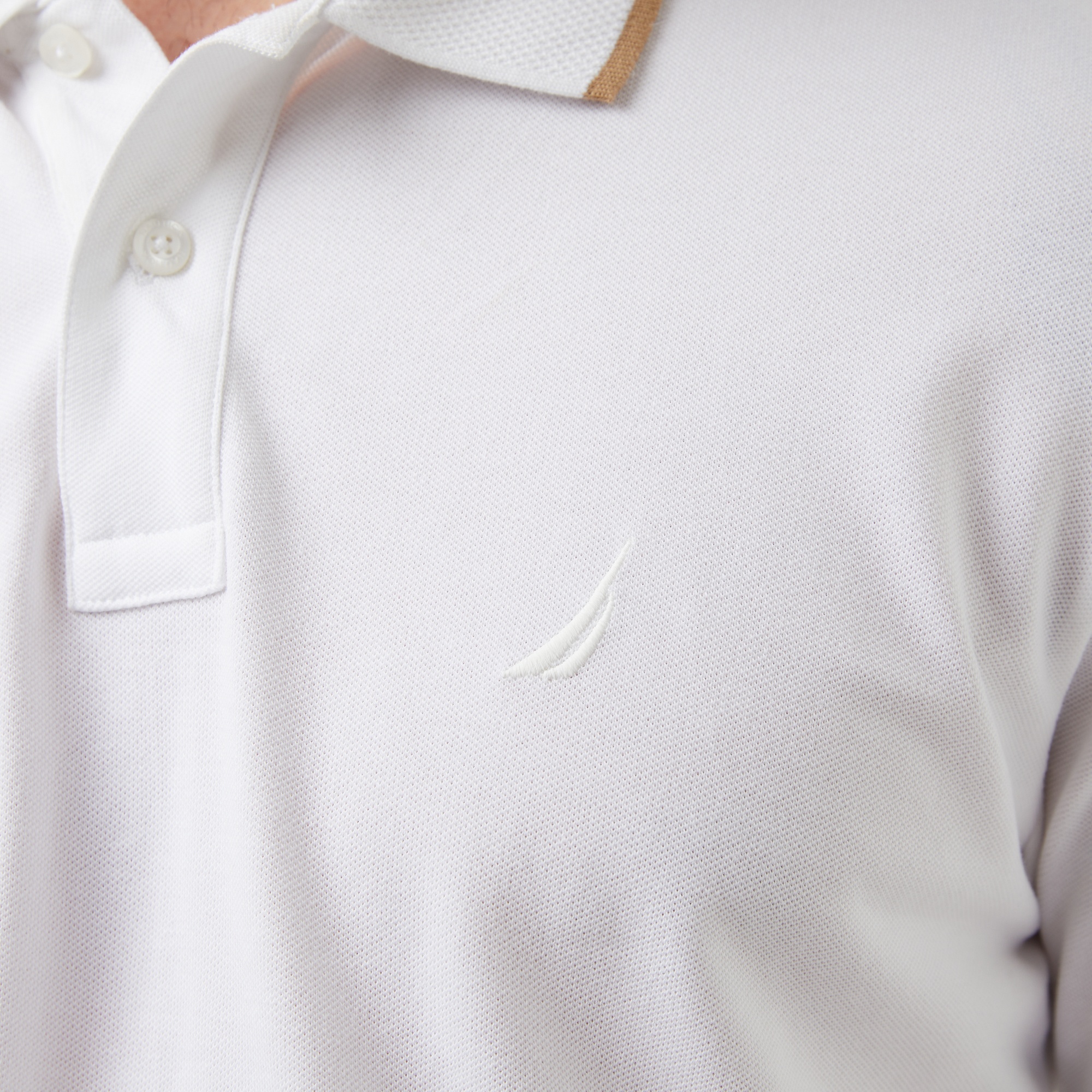 Nautica Erkek Beyaz Regular Fit Polo Yaka T-Shirt