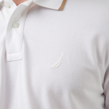  Nautica Erkek Beyaz Regular Fit Polo Yaka T-Shirt